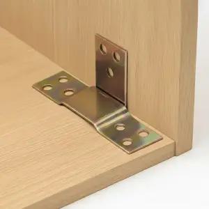 [영달철물] 탈착식 ㄱ자 커넥팅 브라켓 2세트(76mm) 연결브라켓 가구보강 철물부속