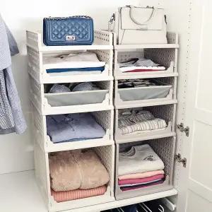 [리빙선데이]1+1 옷수납정리함 폴딩박스 접이식 슬라이딩 리빙박스