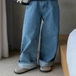 61037 스트라이프 와이드핏 데님 (2 color)