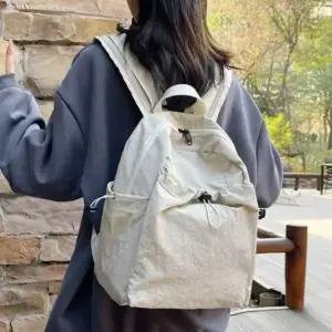 여성 경량 캔버스 백팩 방수 데일리 여행용 학생가방 초경량