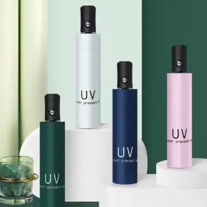 자동 차단 방수 양산/튼튼한 우산/접이식 우산/미니 3단 우산 암막/휴대용 우산/자외선