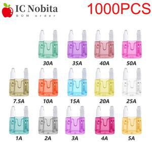 1000PCS 미니 소형 블레이드 퓨즈 1A 2A 3A 4A 5A 7.5A 앰프 클립