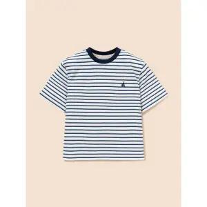 [BEANPOLE KIDS] 멀티 스트라이프 반소매 티셔츠  블루 (BI6342U10P)