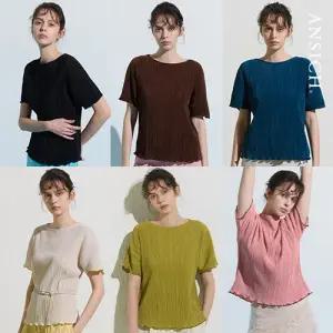 [안지크]26SS 엣지 플레어 티블라우스 6종