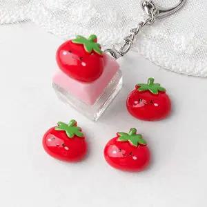 싼비즈 [6425-06]아크릴 키캡파츠 탑꾸재료 표정토마토 17.2x15.4mm ,1개