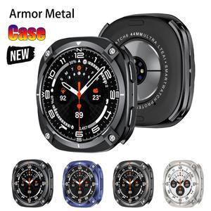 삼성 갤럭시 워치 8 44mm 케이스용 튼튼한 베젤 케이스,  메탈용 PC+ 알루미늄 합금 보호 커버 튼튼한