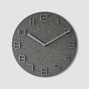 인테리어 가벼운 벽시계 시계 못없이 그레이 무소음