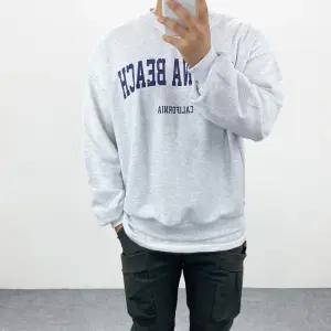 [엠클로]남자 오버핏 라구나비치 크랙 레터링 프린팅 맨투맨티셔츠 남여공용 4컬러