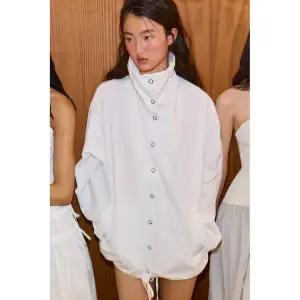 ZARA 오버사이즈 스티치 재킷 - 화이트 578912