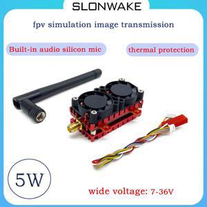 고출력 5000MW FPV 리모컨 차량용 VTX 송신기 모듈 장거리 무선 5.8GHz 아날로그 변속기