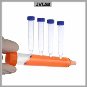 JVLAB 소변 침전물 검사 튜브 스크류 캡 12mL 눈금 표시 투명 바닥 팁 PS 검체 병 20개/팩