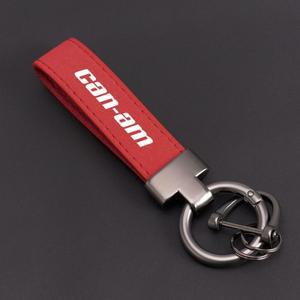 포라식 로고 합금 열쇠고리 오토바이 스웨이드 가죽 키체인 캔암 아웃랜더 1000 라이커 900 레네게이드 800