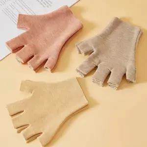 얇은 심리스 반장갑 여성 슬림한 운전용 무봉제 하프장갑