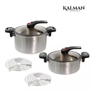 [6L+4L] 칼만 통3중 저압냄비 2종+스텐찜판 2p