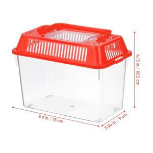 작은 물고기를 위한 미니 어항 프리미엄 투명 플라스틱 휴대용 수족관 손잡이 포함 금붕어용