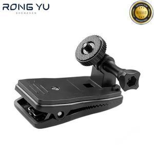 360 학위 로터리 배낭 모자 클립 클램프 마운트 Gopro Hero 12 11 9 8 7 6 insta360 x3 SJCAM C100 + Go Pr