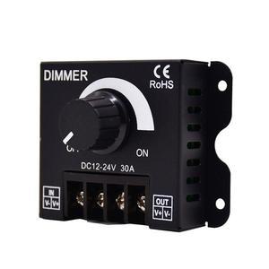 LED 밝기 조절기 PWM 스트립 12V 24V 램프 스위치 무단 30A 조광 디지털 단색 램프용