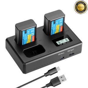 소니 ZV-E10 NP-FW50 NP 배터리 및 3 채널 충전기 알파 A6400 A7