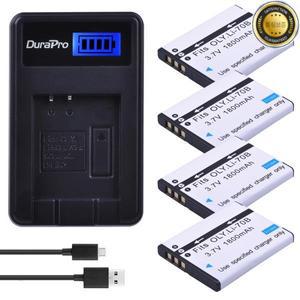 DuraPro 1800mAh Li-70B Li 배터리 및 충전기 올림푸스 VG-110 FE4020 카메라 액세서리