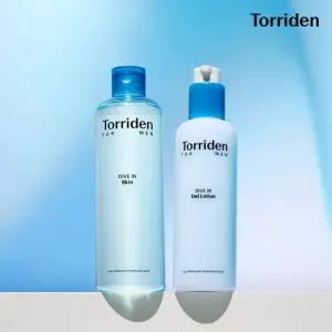 [2종세트] 다이브인 포맨 저분자 히알루론산 젤로션 200ml + 스킨 300ml