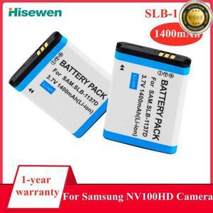 1400mAh SLB-1137D 카메라 배터리 충전식 삼성 NV100HD TL34HD HD i85 i100 L74 NV24HD