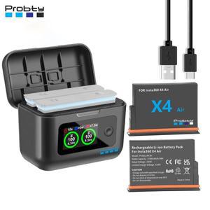 카메라 배터리 듀얼 충전기인스타360 X4 에어 배터리 및 LCD 듀얼 채널 고속 충전기 허브 카메라용)