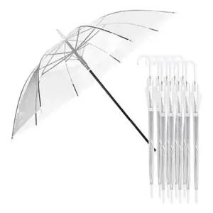 키밍 예쁜 투명 자동 튼튼한 비닐 가벼운 우산 10개