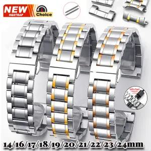 호환  티쏘 시계 밴드용 버터플라이 버클 스테인리스 스틸 스트랩 20mm 22mm 18mm 14mm 16mm 17mm 19mm 21m