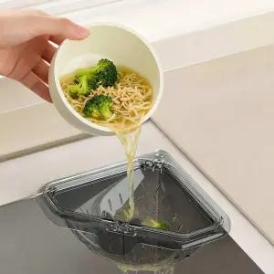 싱크대 음식물 쓰레기통 바스켓 배수 자석식 주방 바구니 청소 무타공 삼각 건조대 코너
