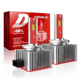 2PCS D1S 35W 자동차 LED 헤드 라이트 전구 Canbus 1:1 HID 6000K 플러그 앤 플레이 터보 램프 12V