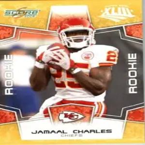 2008년 스코어 슈퍼볼 골드 풋볼 루키 카드 스크루다운 케이스 384 자말 찰스 민트