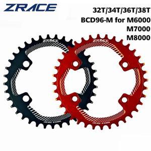 ZRACE BCD96-M MTB 라운드 체인링 비대칭 좁은 와이드 치아 32T/34T/36T/38T M8000