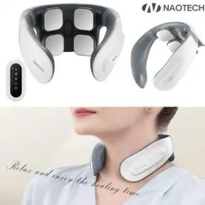 목안마기 나오테크H6200N 4헤드 충전식목마사지 무선 온열 저주파 목 마사지기 리모컨