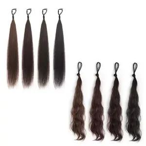 볼륨 당고머리 똥머리 묶음 부분가발 SD240538 스톡 여성가발