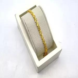 24K 순금 2돈 써클 라인 포인트 팔찌(18K 연결고리 장식)