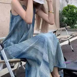 여름용 패턴 나염 보완 롱원피스 체형 데일리 캐주얼 빈티지 여신 실루엣 감성qrs247