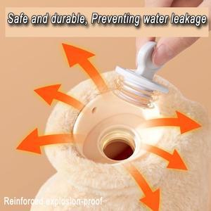 1/2PCS1000ML 부드러운 핫팩 물주머니 탈부착 가능 세탁 천 커버 폭발 방지 소녀 겨울용