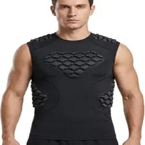 DGXINJUN 남자 축구 갈비뼈 보호대 가슴 패딩 셔츠 - 알둘트 럭비 소프트볼 야구 하트 흉골