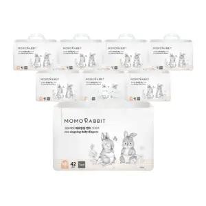 모모래빗 밴드기저귀 에코씽씽 신생아기저귀 신생아용(NB) 42매x8팩