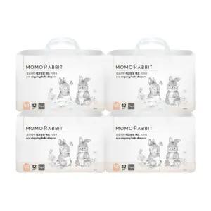 모모래빗 밴드기저귀 에코씽씽 신생아기저귀 신생아용(NB) 42매x4팩