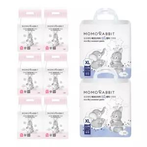 모모래빗 팬티기저귀 에코씽씽 여아용 특대형(XL) 22매x6팩+에코드라이 썸머 특대형(XL) 22매x2팩 (총 8팩)