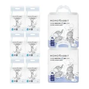 모모래빗 팬티기저귀 에코씽씽 남아용 특대형(XL) 22매x6팩+에코드라이 썸머 특대형(XL) 22매x2팩 (총 8팩)