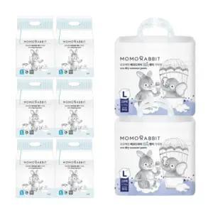 모모래빗 팬티기저귀 에코씽씽 남아용 대형(L) 26매x6팩+에코드라이 썸머 대형(L) 28매x2팩 (총 8팩)