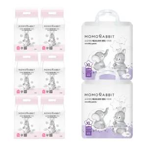 모모래빗 팬티기저귀 에코씽씽 여아용 특대형(XL) 22매x6팩+에코드라이 특대형(XL) 22매x2팩 (총 8팩)