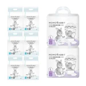 모모래빗 팬티기저귀 에코씽씽 남아용 대형(L) 26매x6팩+에코드라이 대형(L) 28매x2팩 (총 8팩)