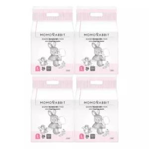 모모래빗 팬티기저귀 에코씽씽 여름기저귀 여아용 대형(L) 26매x4팩