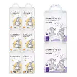 모모래빗 팬티기저귀 에코컴포트핏 점보형 18매x6팩+에코드라이 점보형 18매x2팩 (총 8팩)