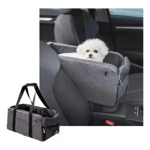 안전용품 강아지 콘솔카시트 고양이 콘솔박스 그레이-손잡이형