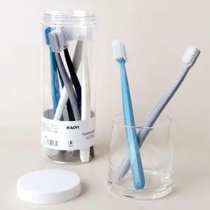 부드러운 2단계 미세 극세모 칫솔 8개입 1P 여행용 성인용칫솔