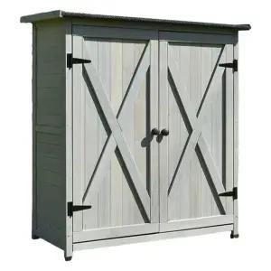 원목간이창고 야외 대형 수납함 정원 조립식 테라스 농기구 보관 캐비닛